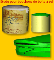 &eacute;tude d'un bouchon de bo&icirc;te &agrave; sel 